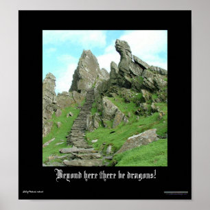 Póster Beyond Here There Be Dragons