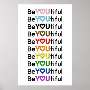 Póster BeYOUtiful Progress Pride Rainbow Flag
