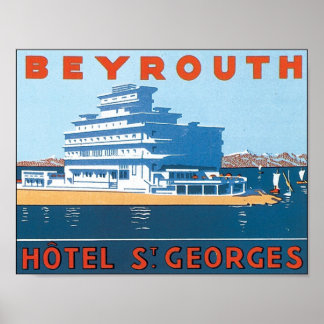 Póster Beyrouth, Hotel St Georges