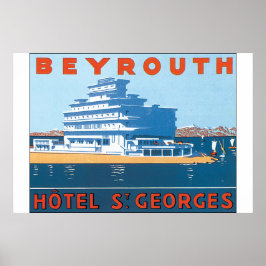 Póster Beyrouth St. Georges Vintage Travel Poster
