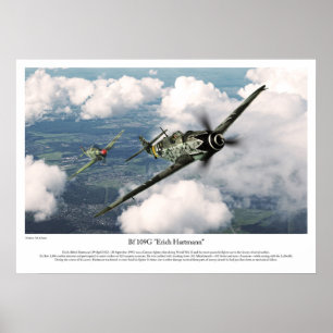 Póster Bf 109G-6 "Erich Hartmann"