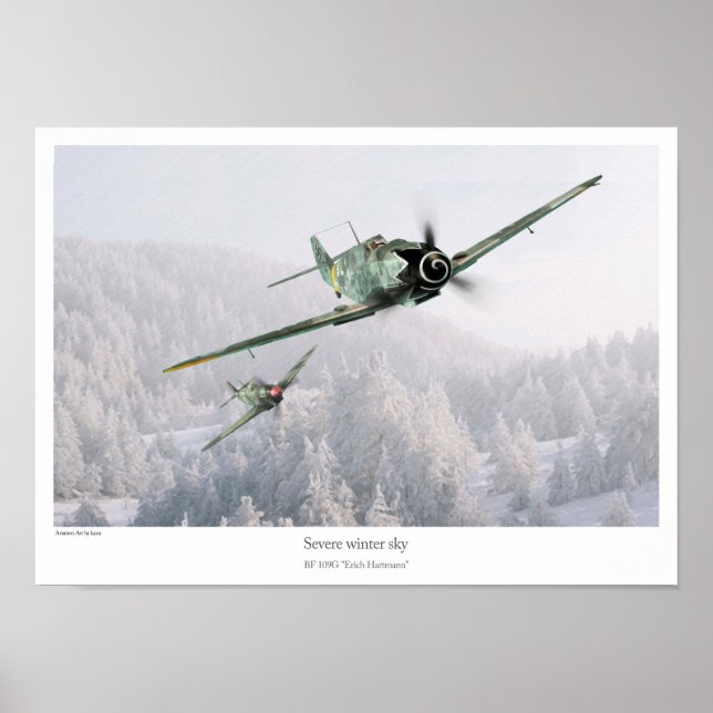 Póster BF 109G "Erich Hartmann" (Frente)