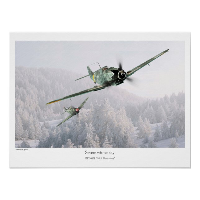 Póster BF 109G "Erich Hartmann" (Anverso)