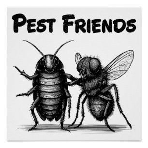 Póster BFF Amigos de pestes
