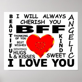 Póster BFF Te Amo