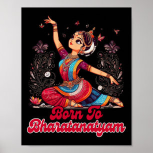 Póster Bharatanatyam Dancing Dancing Indian Nacido En Bha