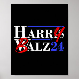 Póster Bheimer 2024 Funny Kamala Harris Y Tim W 2024