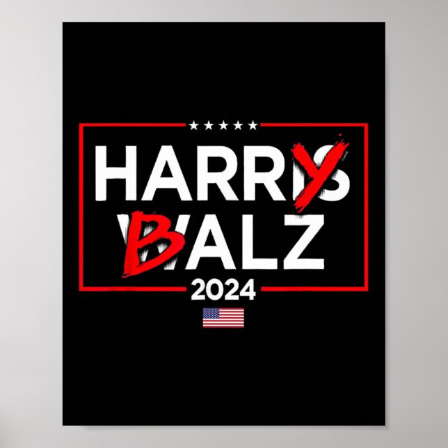 Póster Bheimer Kamalaharris Timwaltz 2024 (Frente)