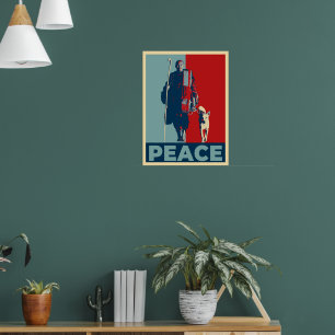 Póster Bhikkhu Pannakara y Peace Dog Aloka