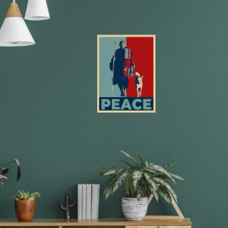 Póster Bhikkhu Pannakara y Peace Dog Aloka