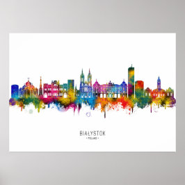 Póster Białystok Poland Skyline