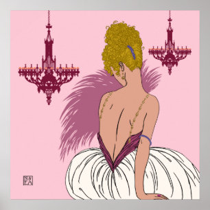 Póster Bianca en rosa - Impresiones/Posters