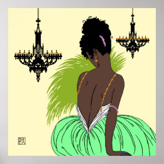 Póster Bianca en verde - Impresiones/Posters