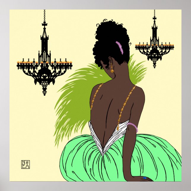 Póster Bianca en verde - Impresiones/Posters (Frente)