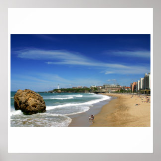 Póster biarritz la grande plage