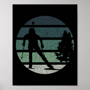 Póster Biathlon Ski Winter Sports Retro Vintage 1