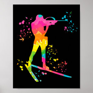 Póster Biatleta esquí nórdico biatlón