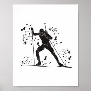 Póster Biatleta Nórdica Esquí Biatlón camiseta_3.png