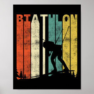 Póster Biatleta Retro Vintage 1