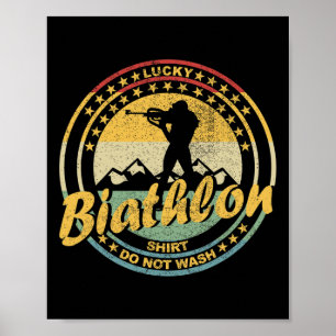 Póster Biatlón Biatlet Deportes de invierno de fondo