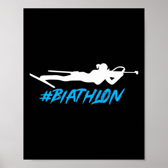 Póster Biatlón Biatleta Traje de esquí de fondo (Frente)
