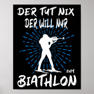 Póster Biatlón Biatlón Biatlón Invernal Funny Biathlon