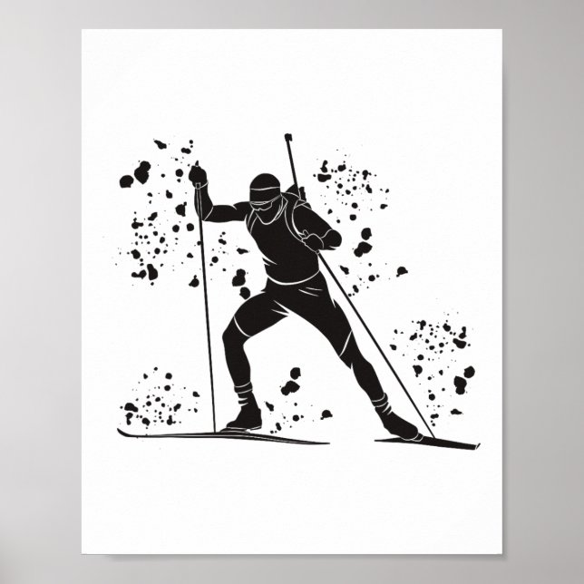 Póster Biatlón de esquí nórdico 14 (Frente)