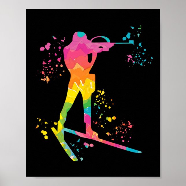 Póster Biatlón de esquí nórdico 16 (Frente)