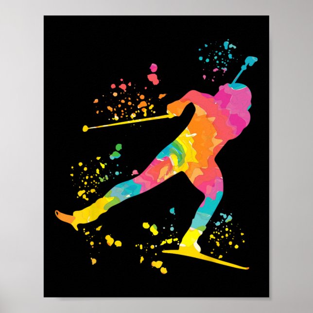 Póster Biatlón de esquí nórdico 25 (Frente)