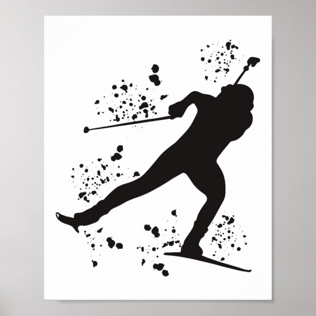 Póster Biatlón de esquí nórdico 8 (Frente)