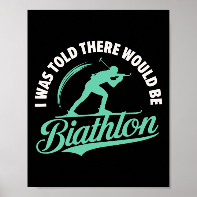 Póster Biatlón de invierno Deporte esquí Riffle Shooting  (Frente)