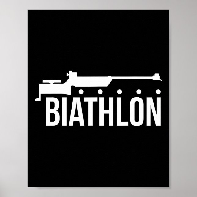 Póster Biatlón Disparando a un atleta (Frente)
