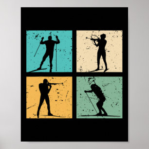 Póster Biatlón Esquí a Través del Campo Biatleta Gif