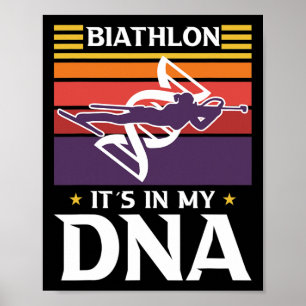 Póster Biatlón Está En Mi ADN Motivo Para Un Biatleta