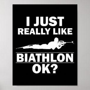 Póster Biatlón Graciosa Posición Pronta Bistlete Shoting 