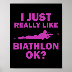 Póster Biatlón Graciosa Posición Pronta Bistlete Shoting 