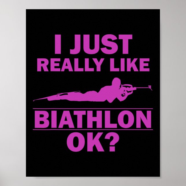 Póster Biatlón Graciosa Posición Pronta Bistlete Shoting  (Frente)