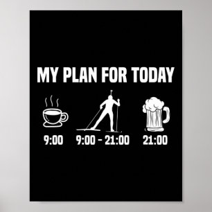 Póster Biatlón Plan de Biatleta Hoy Coffee Beer Skip S