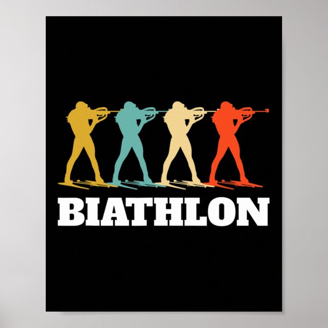 Póster Biatlón Retro Vintage (Frente)