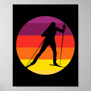 Póster Biatlón Vintage I Deportes de Invierno I Cross-cou