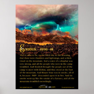 Póster Bible Quote Ten Commandments Mt Sinai