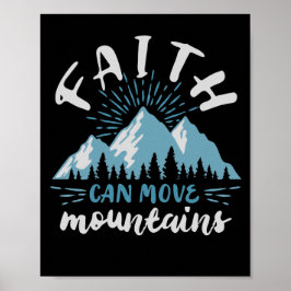 Póster Bible Verse Faith Can Move Mountains God