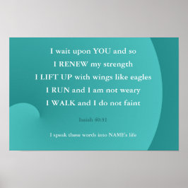 Póster Bible Verse for Health quote Isaiah Poster