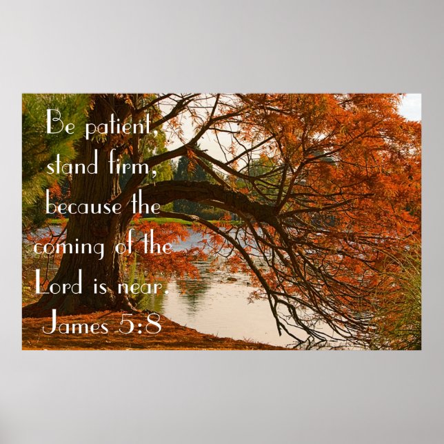 Póster Bible verse James 5:8 autumn poster (Frente)