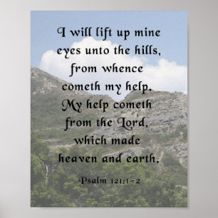 Póster Bible Verse, Psalm 121:1-2