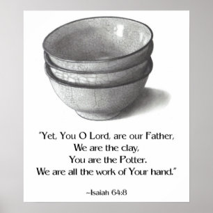PÓSTER BIBLE VERSE, YOU ARE THE POTTER, ISAIAH
