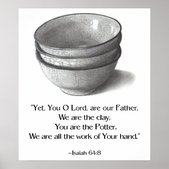 PÓSTER BIBLE VERSE, YOU ARE THE POTTER, ISAIAH (Frente)