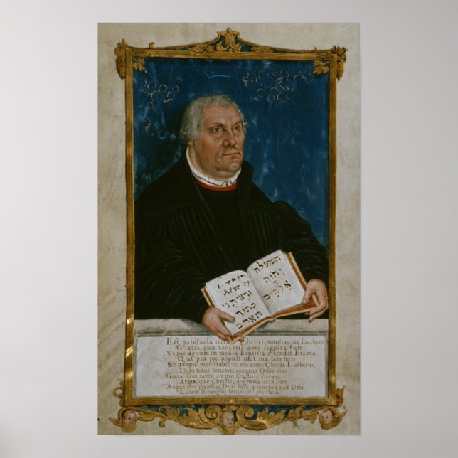 Póster Biblia alemana de la traducción de Luther, 1561 (Frente)