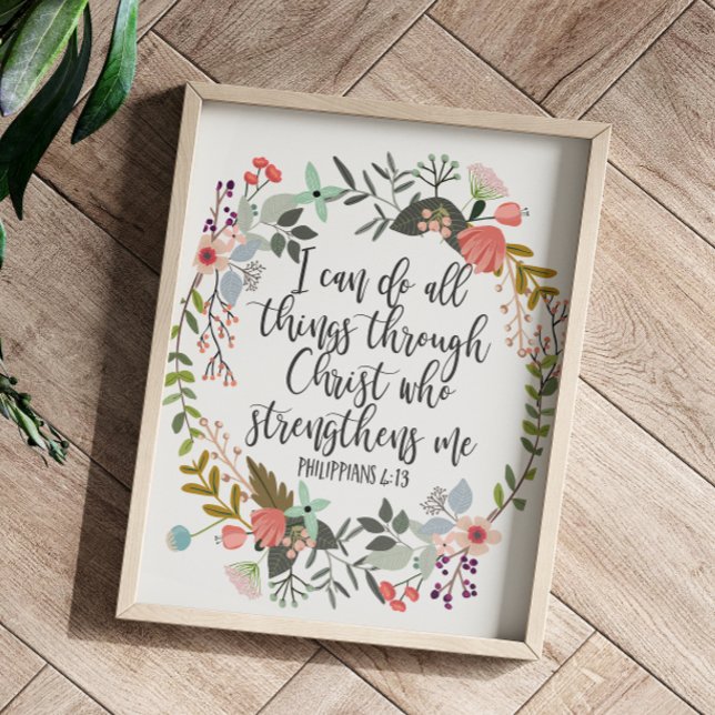 Póster Biblia contra filipinas 4:13 Cita de escrituras (Subido por el creador)