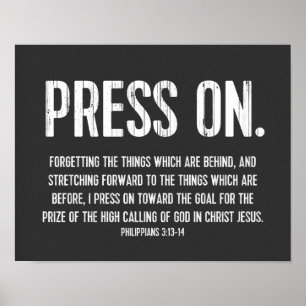 Póster Biblia cristiana Poster, filipinas 3:13-14